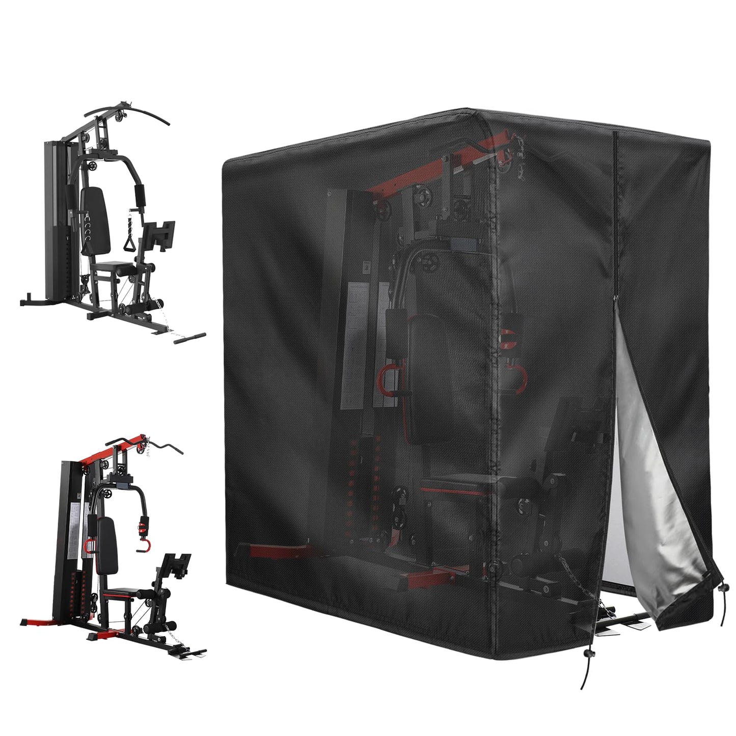 Letsteel Workout Equipment Cover, 420D Oxford Home Gym Equipment Cover, Protect for Home Gym Equipment/Gym Equipment for Home Garage (41" L x 68.9" W x 74.8" H)