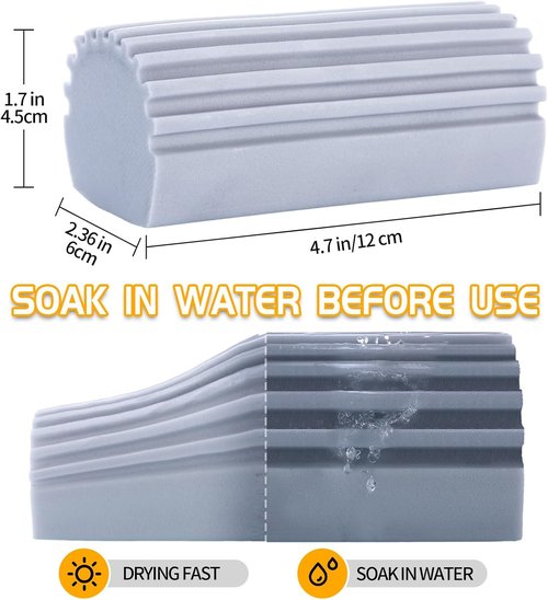 COBETE Damp Clean Duster Sponge - Reusable Magic Eraser for Household Cleaning | 4-Pack Multi-Color Set