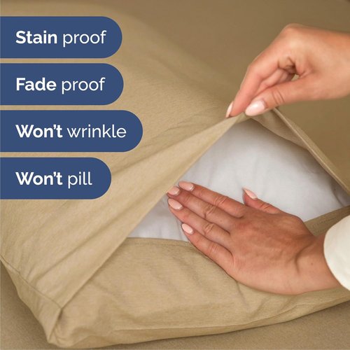 Cal King Size Sheet Set by Skiennix - Comfy Breathable Cooling Bedding - Luxury Tan Color with Deep Pockets