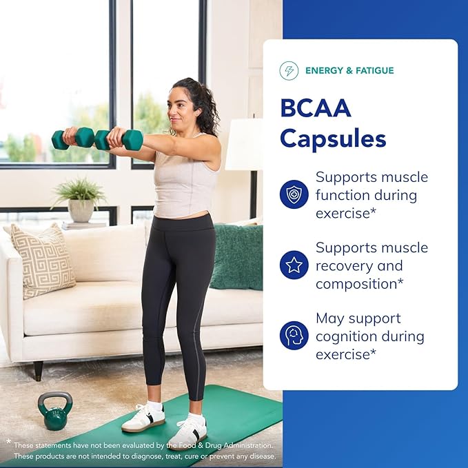 Pure Encapsulations BCAA Capsules | Hypoallergenic Supplement to Support Muscle Function During Exercise* | 250 Capsules
