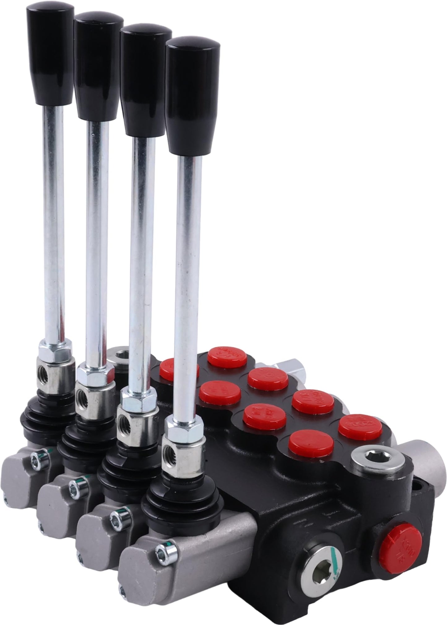 Solarhome 4 Spool Hydraulic Control Valve Open Center Double Acting 13 GPM 3600 PSI SAE Ports Compatible With Tractors Loaders Log Splitters