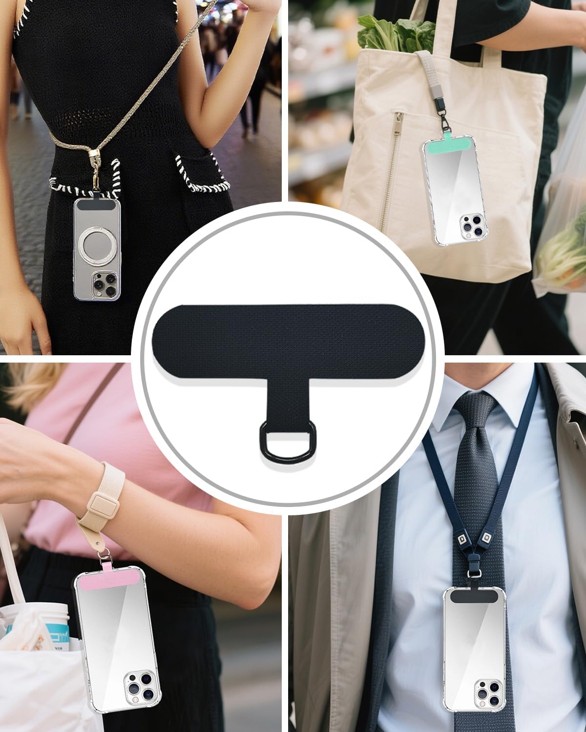 4 Fannoday Phone Tether Tab, Pcs Universal Phone Lanyard Tab Used with Crossbody Strap, for Cell Phone Cases
