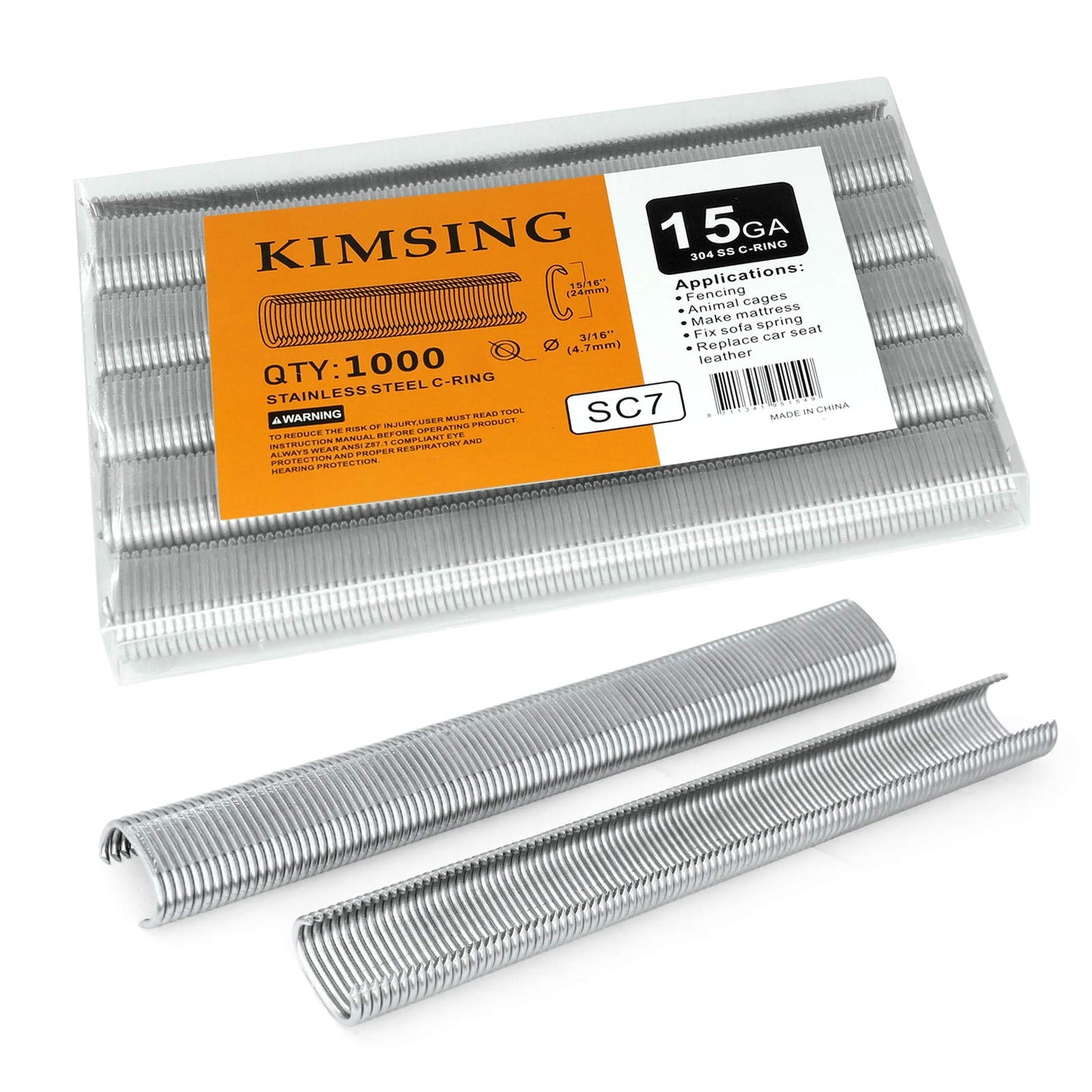 Bundle of K-SC7E Hog Ring Gun and 1,000 Stainless Steel Staples