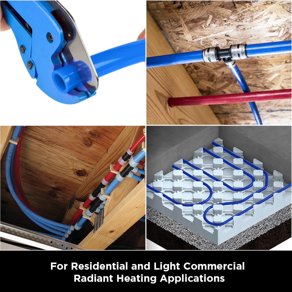 Pex-A 1" x 300 Ft Tubing Coil, Non-Barrier Pex Pipe for Potable Water, Flexible Water Tubing, Blue