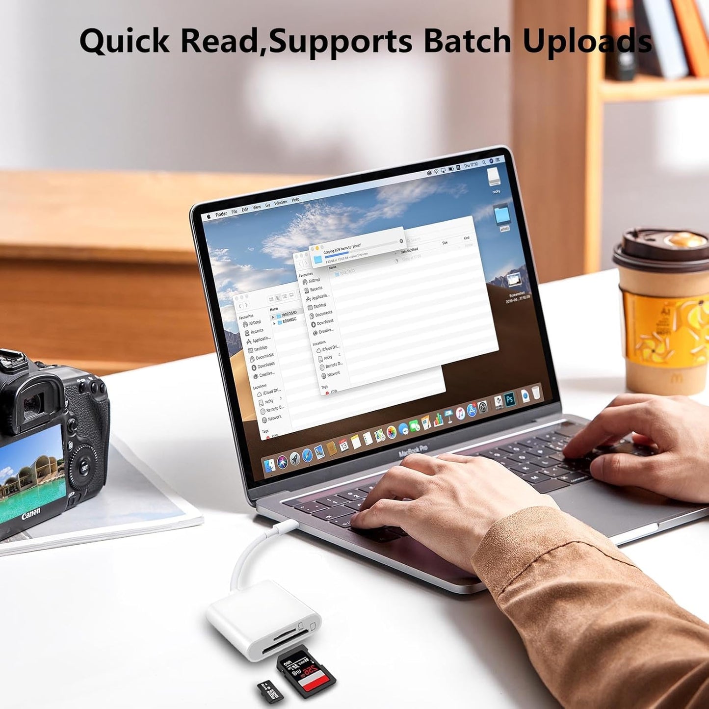 MTIQHS 15/16/17, 17/iPad/MacBook USB C SD Card Reader for iPhone Dual Card Slots Micro SD Card Reader USB C Support SD