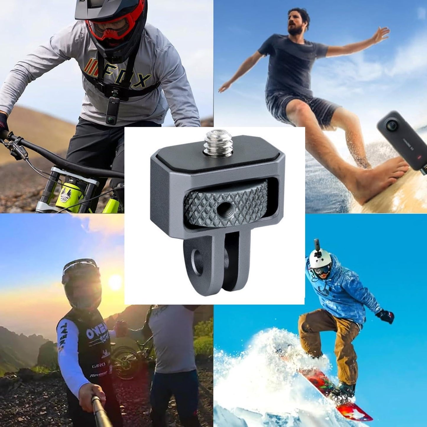 DUWUZEST 1/4"-20 Insta360 1/4 Inch Aluminum Camera Tripod Adapter Conversion Adapter Mounts Compatible with Gopro