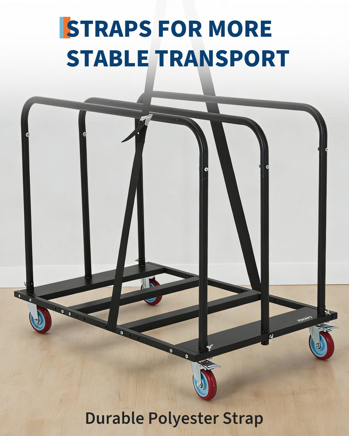 EliteEdge Folding Table Cart, 1800 LBS Capacity Heavy Duty Table Dolly with 5" PU Swivel Wheels, Adjustable Drywall Dolly Cart with Locking System for Party, Event, Hotel, Warehouse