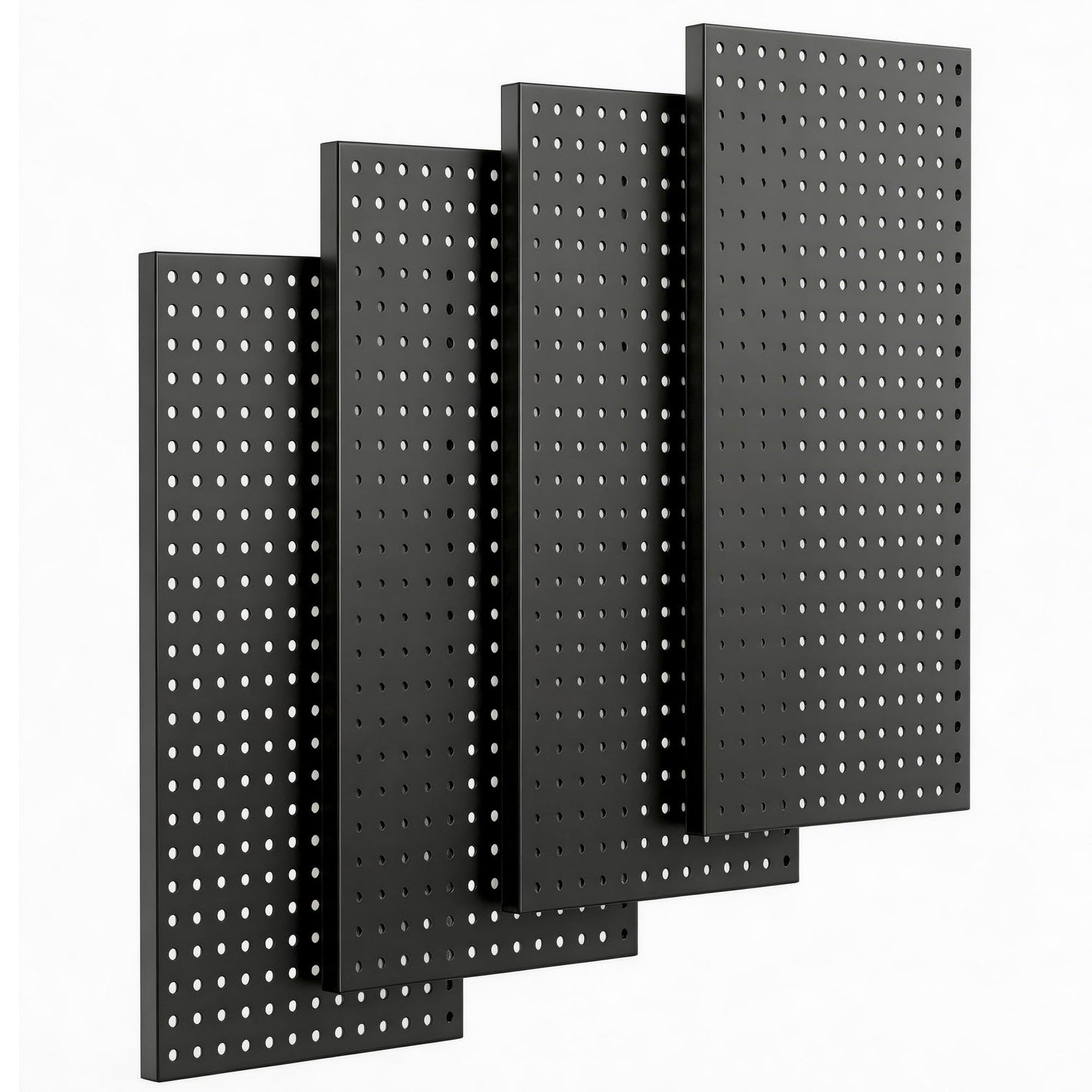SIRUIYTUO Peg Board, 4 Pack 12x24 inch Metal Pegboard Panels Pegboards wall Organizer, Heavy Duty Peg Board with Hooks for Walls Home, Garage Tool Storage, Office, Craft Room, Kitchen