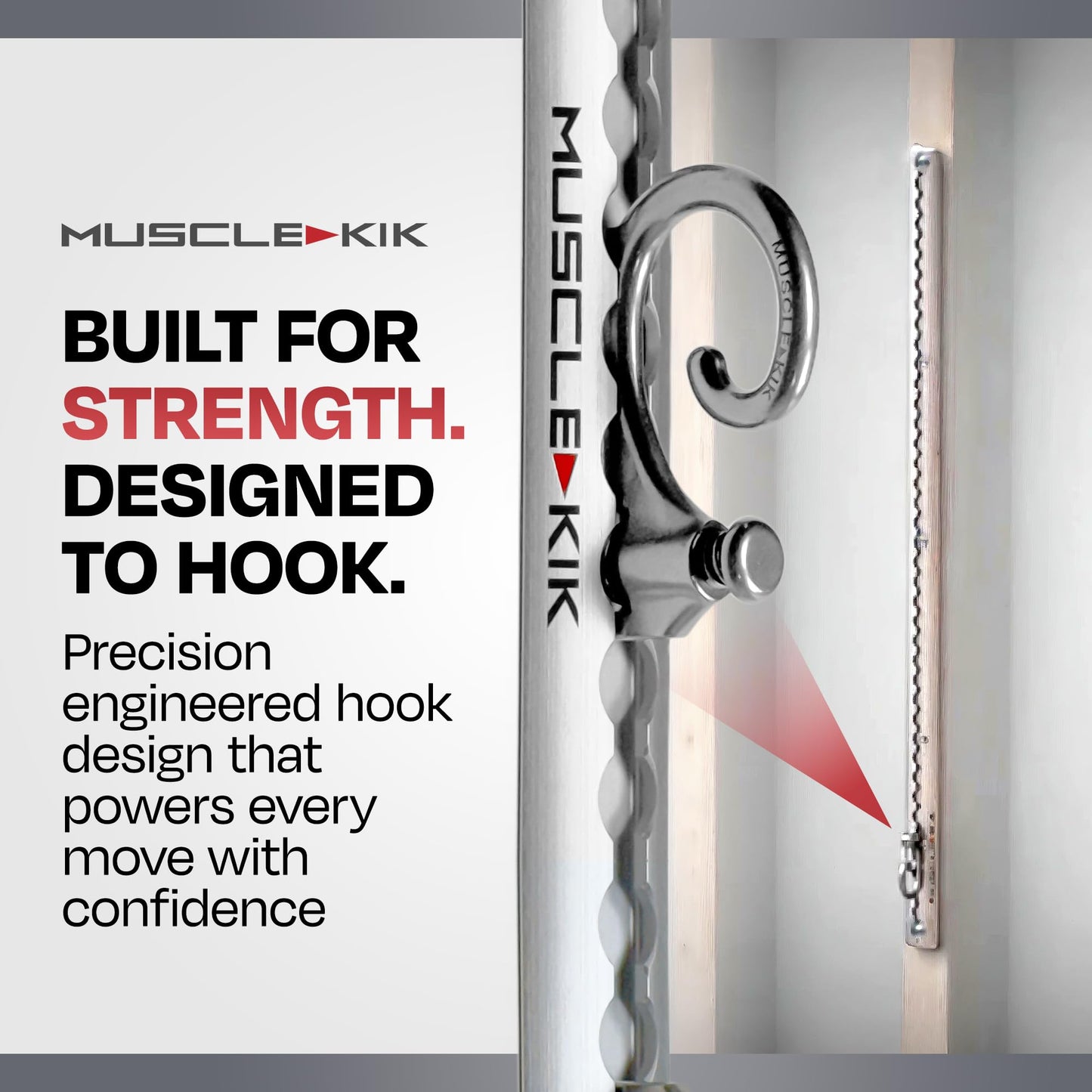 Aluminum Wall-Mounted Anchor Fitness System - Adjustable, Multi-Functional, Space Saving Home Gym Solution for Strength Training, Workout Goals | 100+ Exercises, Easy Installation, 300lbs Capacity
