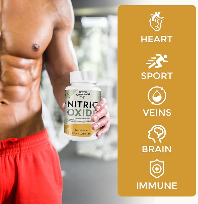 Nitric Oxide Supplement for Men - Precursor and Phytonutrient Blend for Energy, Oxygenation, and Blood Pressure (1 Pack)