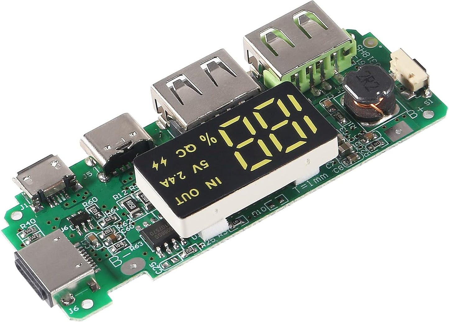UMLIFE 4pcs 18650 5V 2.4A 186 50 Charging Board Dual USB Mobile Power Bank Module Lithium Battery Charger Board