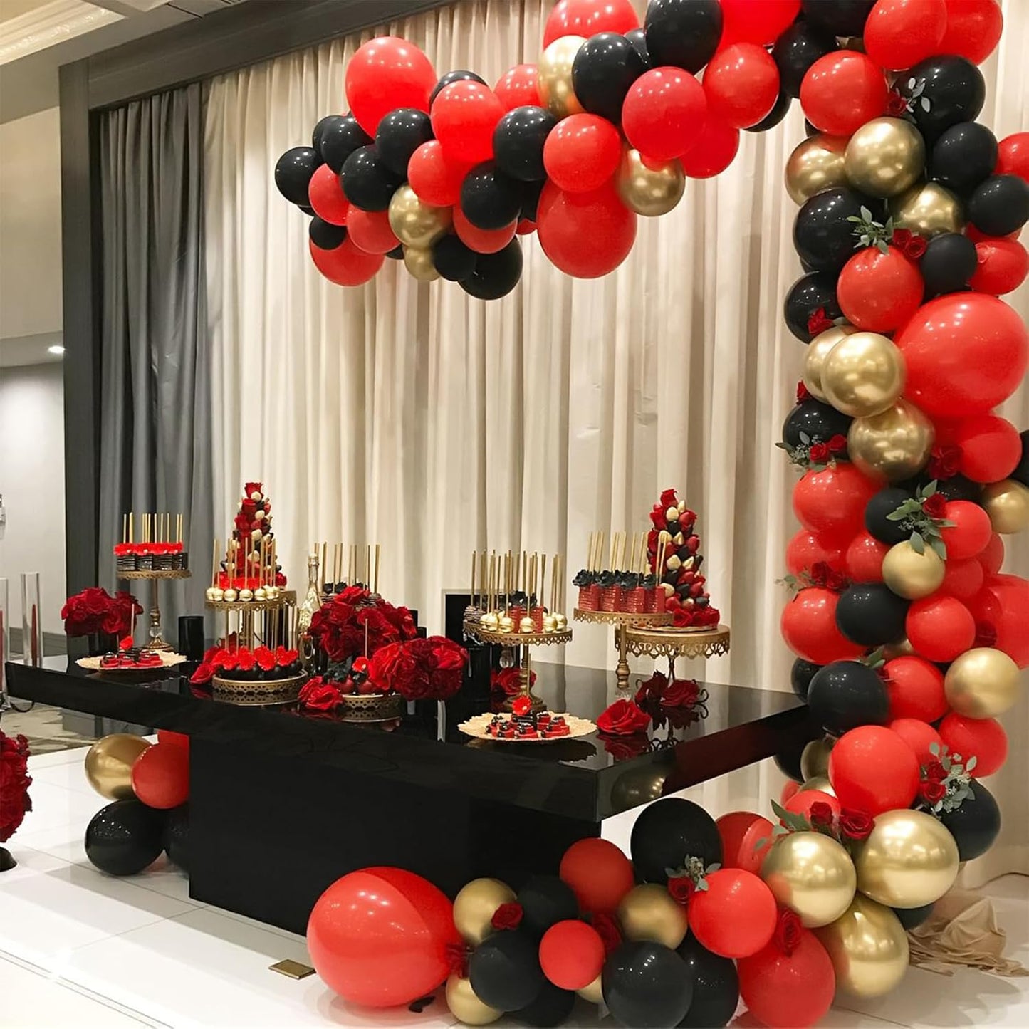 Skiennix 12-Inch Red Latex Balloons - 100 Pack for Birthday, Wedding, Baby Shower & Celebrations