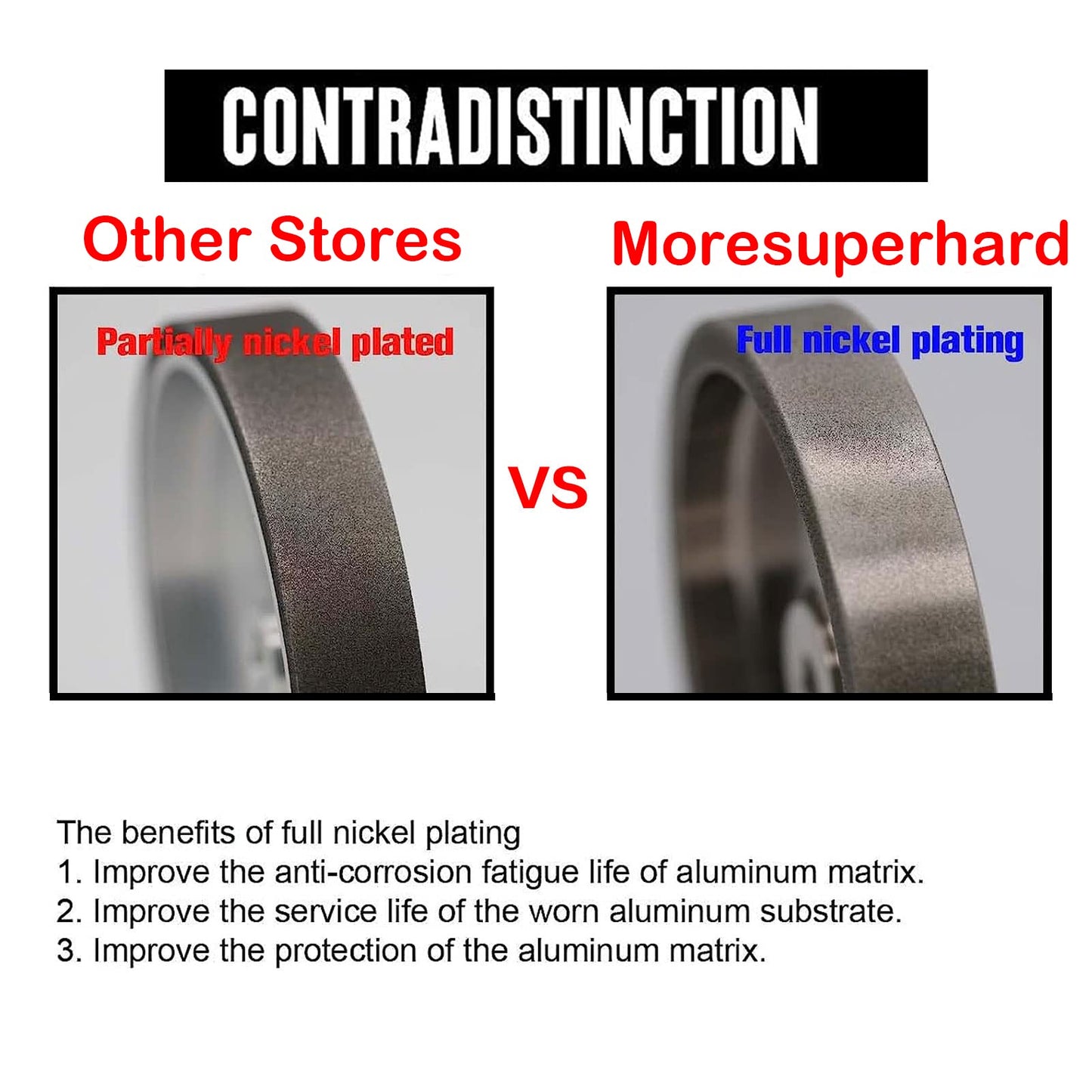 MORESUPERHARD 8 inch CBN Grinding Wheel Set 180 & 80 Grit，1" Wide，5/8" Arbor， Aluminum Body，for Sharpening High Speed Steel Tools Woodturning Tools，for All Kinds of 8 inch Bench Grinders