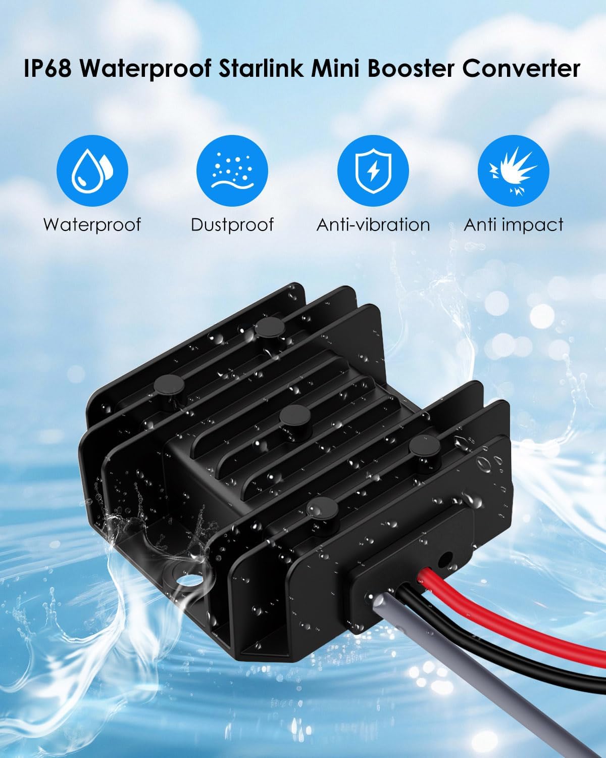 ZXWATC 12V 12V 30V 3.5A IP68 Starlink Mini Converter Adapter, DC Power Cord Converter for Starlink Mini Power Supply