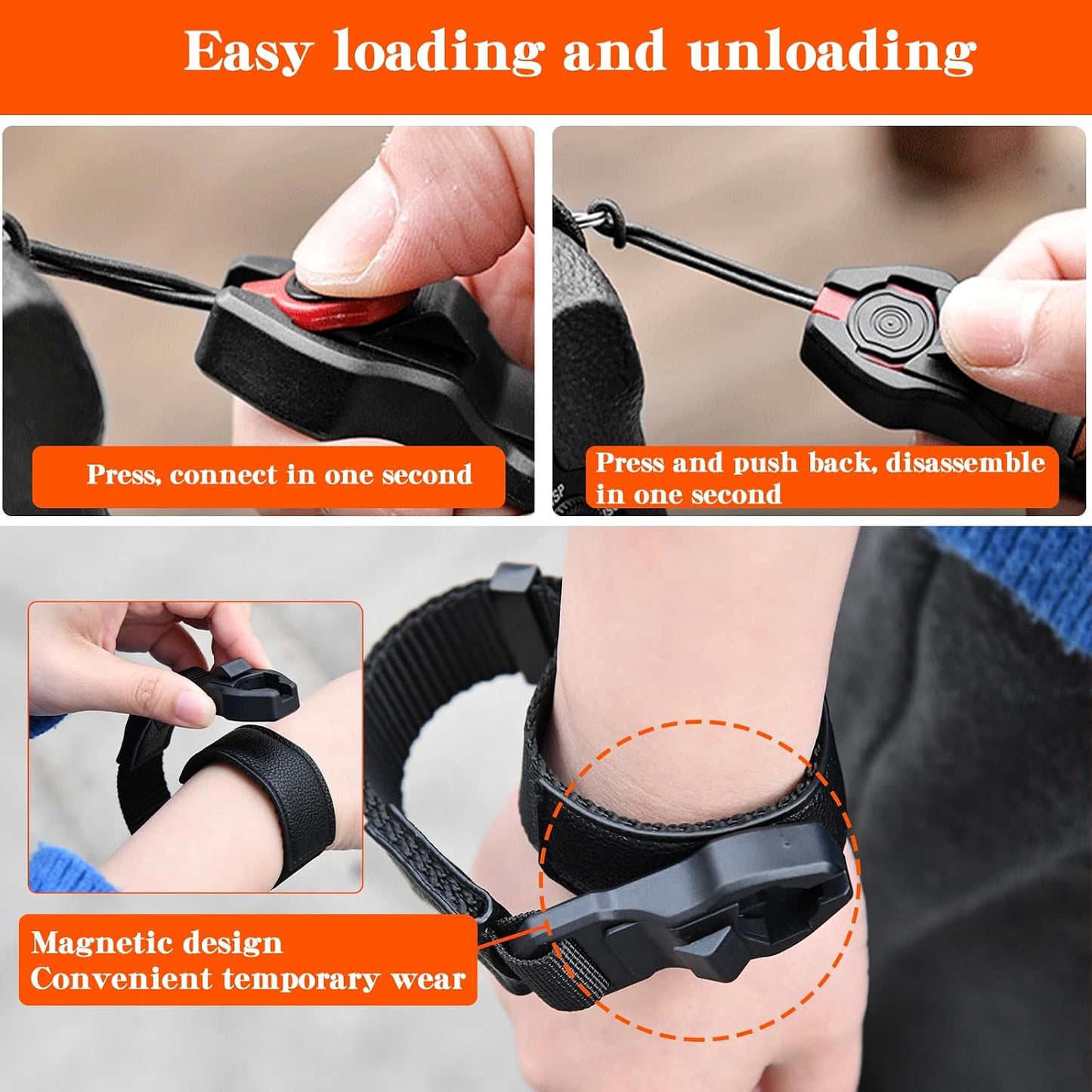 1 inch 198lbs Quick Release Camera Wrist Strap Compatible for Peak Design Buckle Adjustable Wide Load Capacity