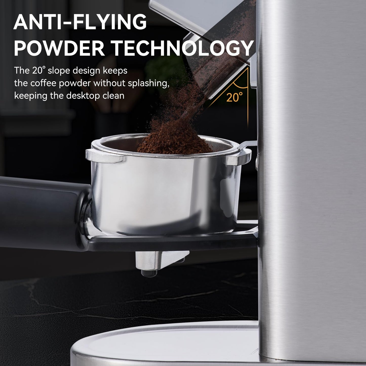 Olayks Conical Burr Coffee Grinder Electric with Electronic Timer, Anti-Static, Coffee Grinders for Home Use, Adjustable Conical Burr Mill with 48 Precise Settings for Espersso/Drip/French Press