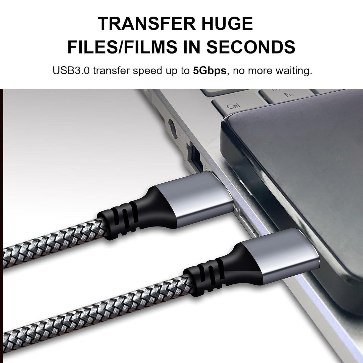 3.0 20Ft, 20FT) Tan QY USB A to A Male Cable USB Male to Male Cable Double End USB Cord Compatible with Hard Drive