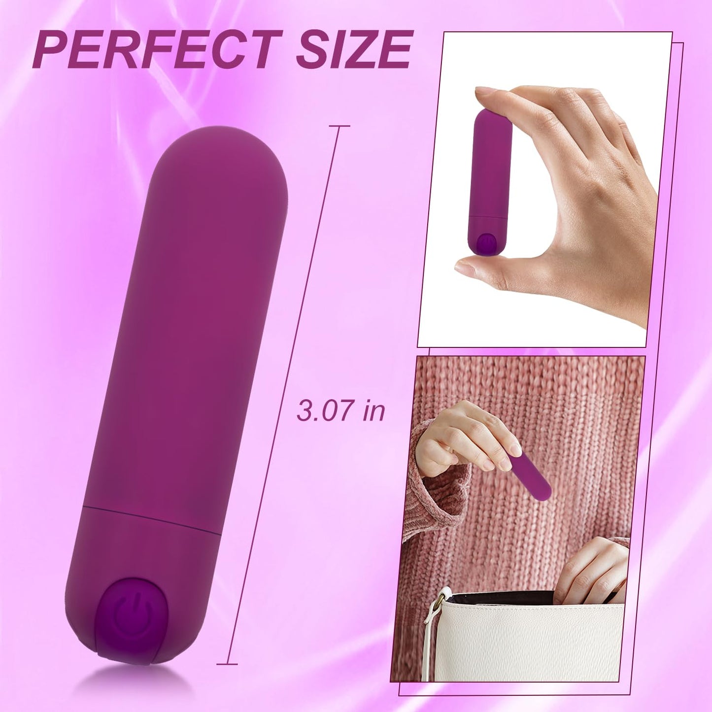Massage Gun Deep Tissue, Handheld Electric Muscle Massager, High Intensity Percussion Massage Device for Pain Relief with 10 Speed (Purple)