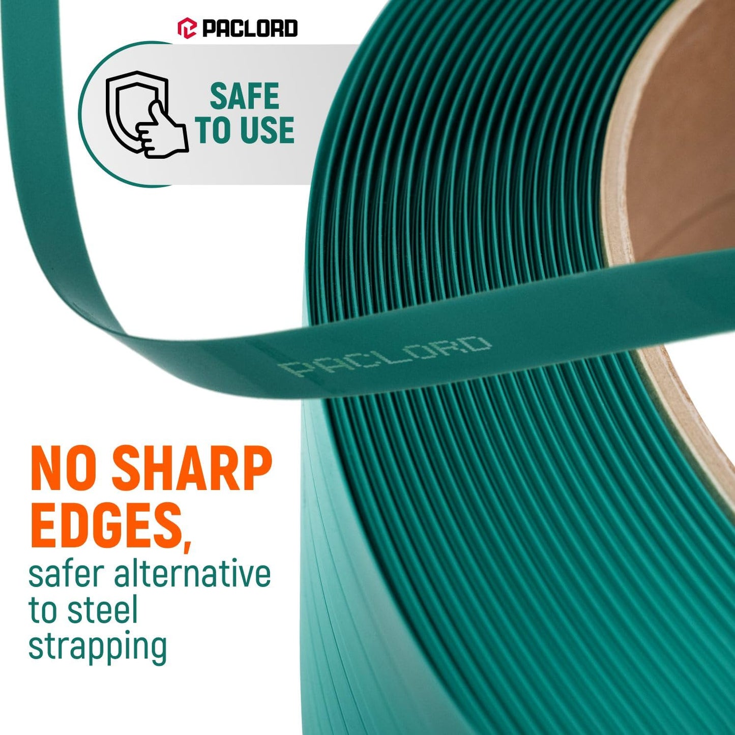 Paclord 1/2" x 6500' Industrial-Grade Polyester (PET) Strapping Coil, 0.028" Thickness, 16" x 6" Core, 820 lbs Break Strength - Green Pallet Banding Strap – Excellent Weather Resistant
