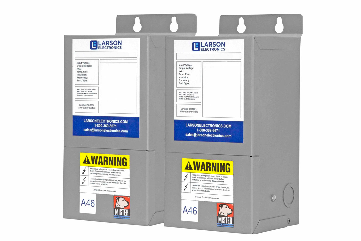 3 Phase Buck and Boost Transformer - 240V Primary - 208V Secondary - 26.6, 40 or 106.37 Amps on Secondary - 50/60Hz
