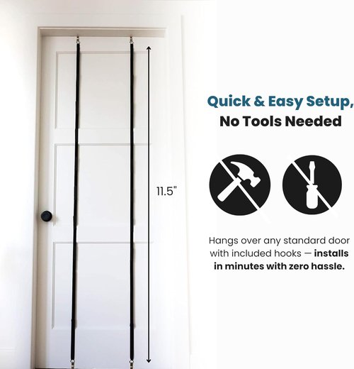 Jokari Over The Door Cap Rack Organizer - Adjustable Hat Storage System | Holds 16 Baseball Caps