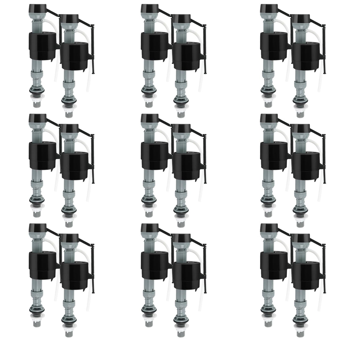 PEDOBALI 18 Pcs Toilet Fill Valve Leak Resistant Easy Install Fill Valve Repair Kit Height Adjustable Universal Toilet Tank Flusher Replacement Kit for Bowl and Tank Water Control