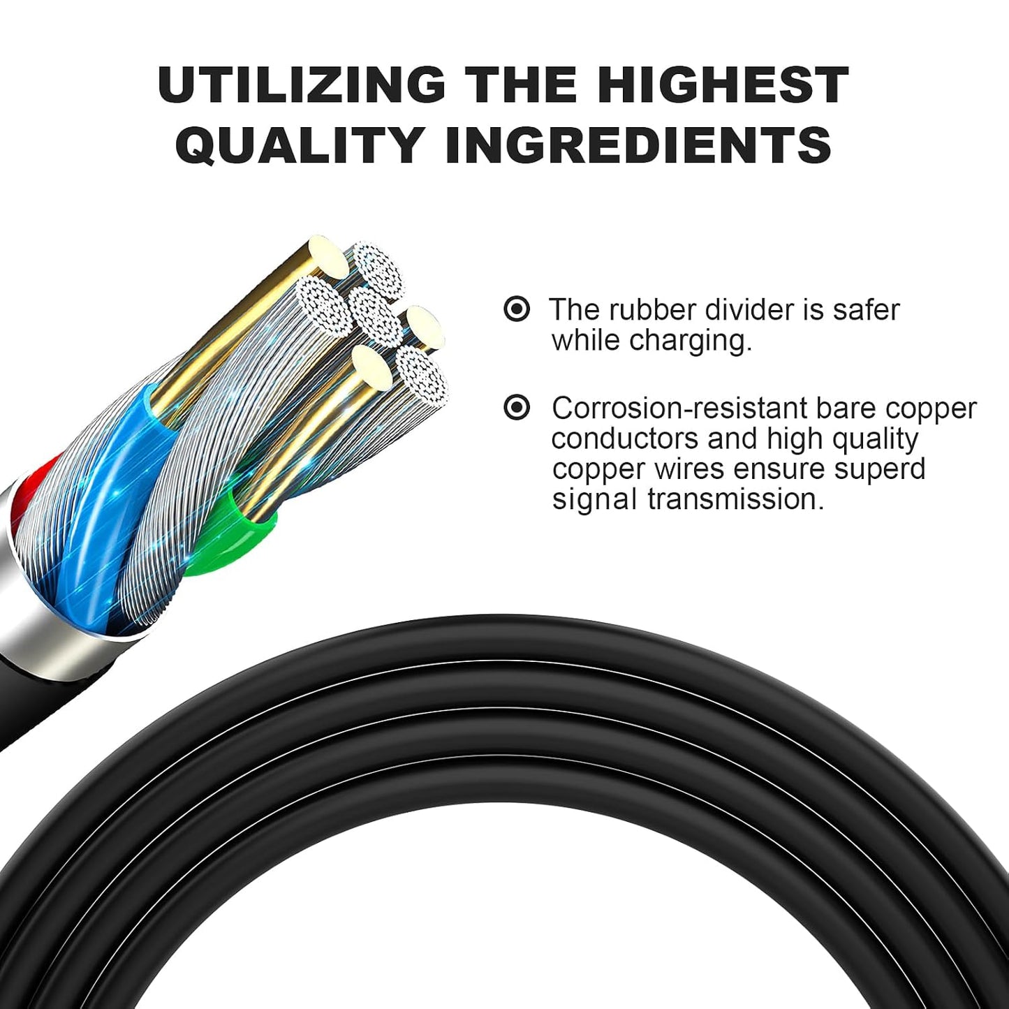 10FT Micro USB Power Cord Compatible with Amazon Fire TV Stick, Fire TV Cube Extra Long Charger Cable for Streaming