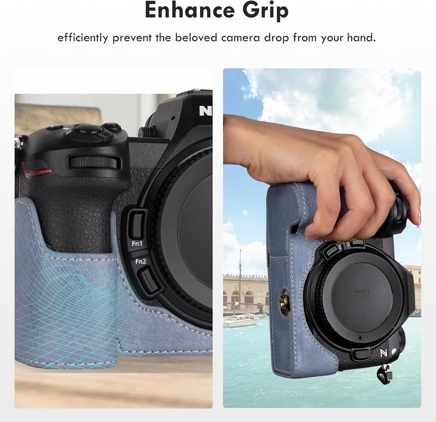 Z6III Z6 Z6 1/4"-20 Protective Camera Case for Nikon Mirrorless Camera,For III Half Case with Soft Microfiber Inner