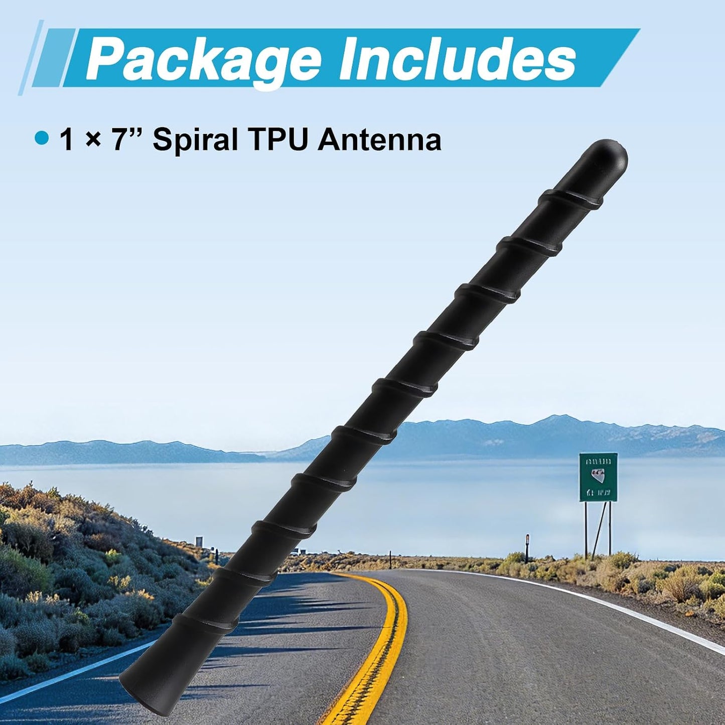 LQYLMY 7" 1500 2006-2025, Upgraded Spiral AntennaShort Radio Antenna Mast Compatible with Chevrolet Silverado Car Wash