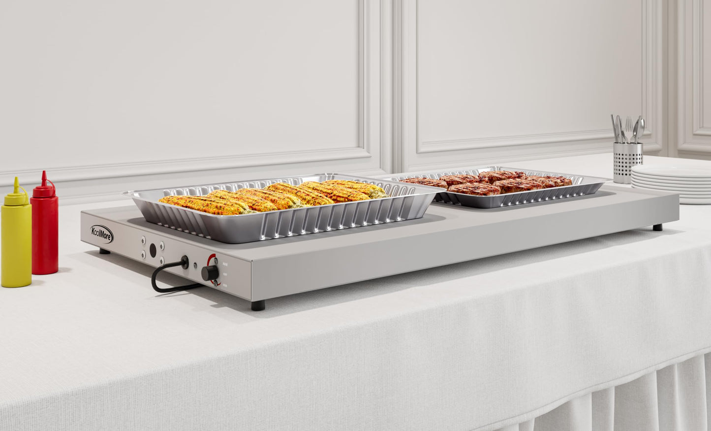 KoolMore 36 in. Commercial Warming Shelf in Stainless-Steel with UL and NSF Certification (KM-WS36)