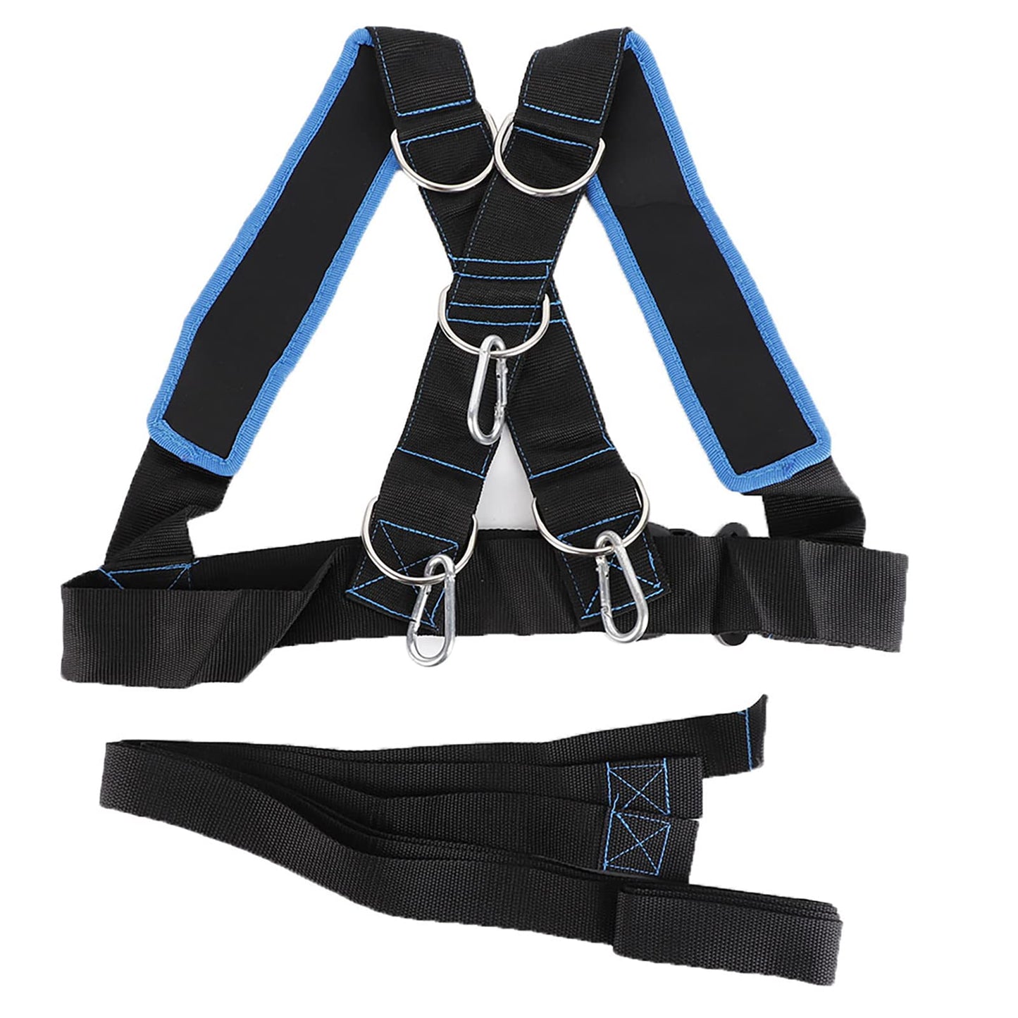 Adjustable Sled Harness for Resistance Training, Heavy-Duty Workout Rope Kit for Speed, Stamina & Strength Improvement