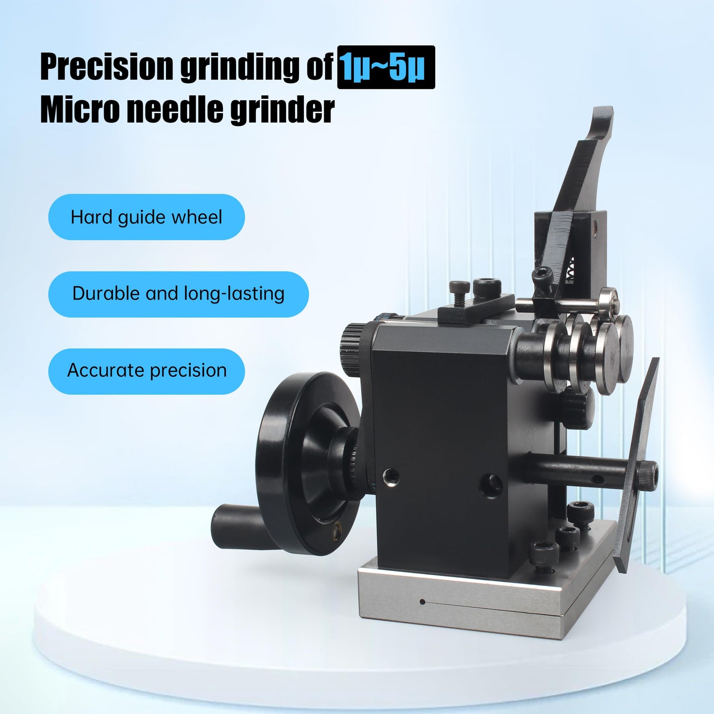 RATTMMOTOR HRV60 Mini Punch Grinder, Small Punch Machine CNC Lathe Turning Tool High Precision Needle Grinding Machine for Milling Drilling Machine (Accuracy 1μ)