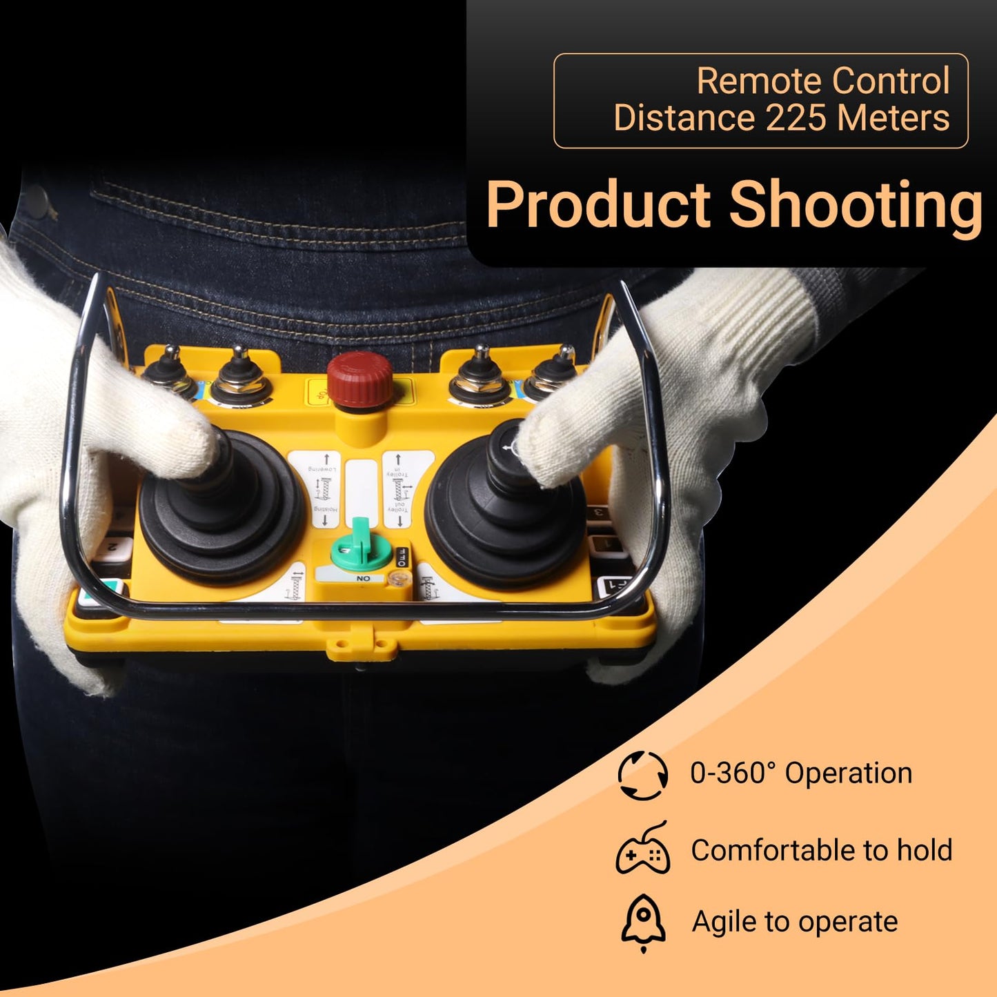 SIFAYUDG JZJX-60 Industrial Joystick Remote Control 12V-440V 2 Joysticks Radio Remote Control Industrial Wireless Lifting Tower Crane Controller