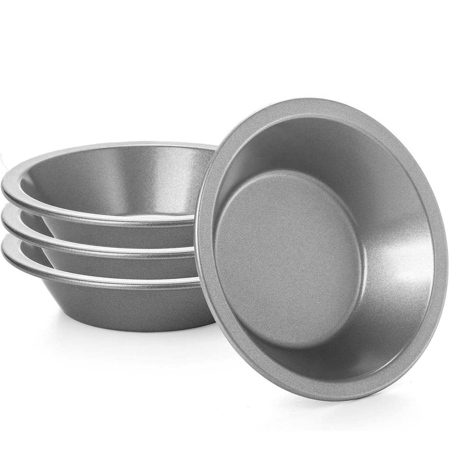 Freedom Farms Mini Pie Pan 4-Piece Set, 5 Inch, Non-Stick Individual Dish Pie Plate, Round Tin Pie Pan, Small Metal Bakeware for Baking Pot Pies, Cakes, Quiches, Tarts, Desserts (4)