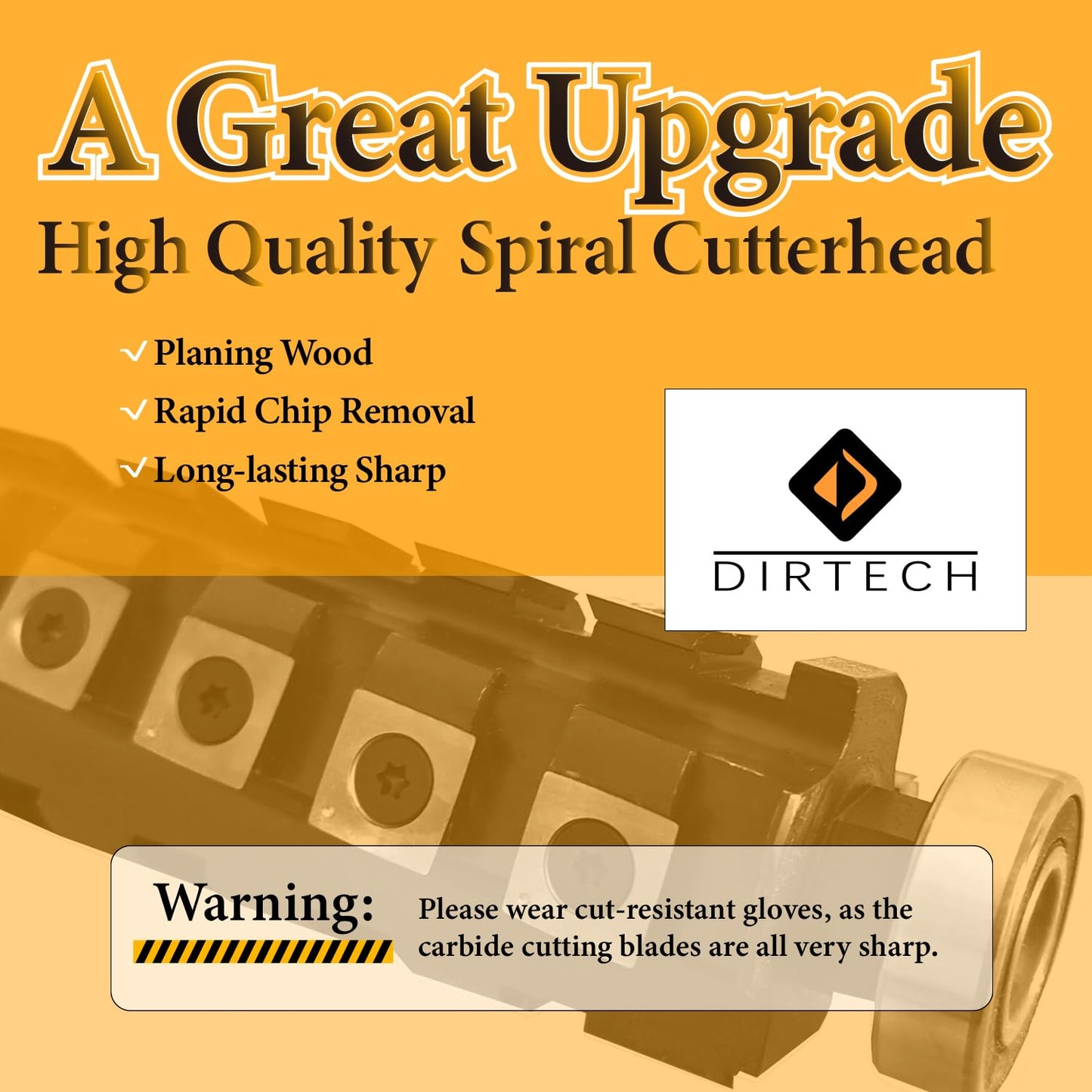 Spiral Cutterhead for DeWalt Planer DW735 DW735X Thickness Planer 13 Inch Spiral Cutter Head with Reversible Carbide Inserts Woodworking Helical Cutter Head