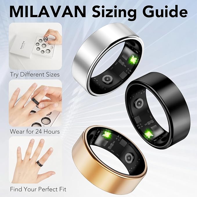 Sizing Kit ??Measure Before You Buy ??Choose from 9 Sizes (6 to 14) ??Find Your Ideal Fit for the Smart Ring ??Only Compatible Smart Ring
