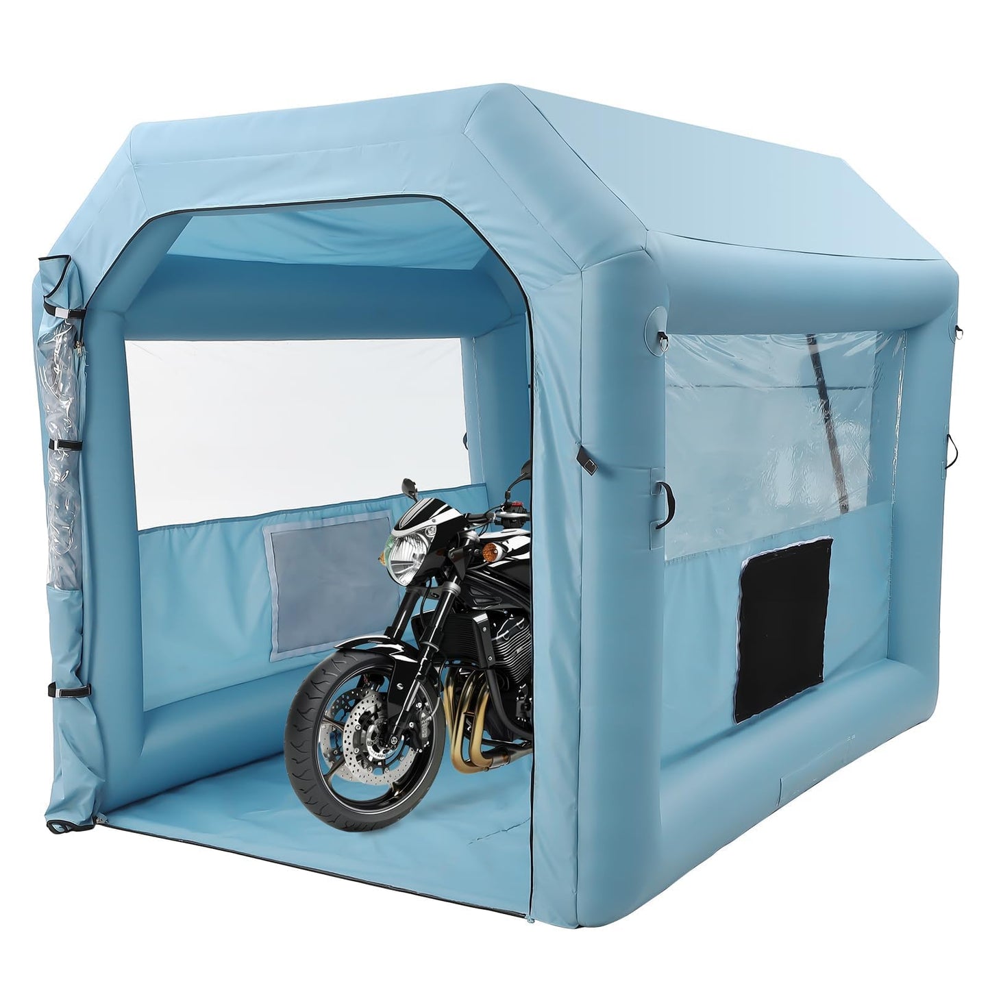 20x14x10 FT Inflatable Paint Booth, Portable Spray Booth Tent with 1100W Blower, 3-Layer Filtration System, Foldable DIY Workstation for Car, Motorcycle, Furniture & Parts Painting, Blue