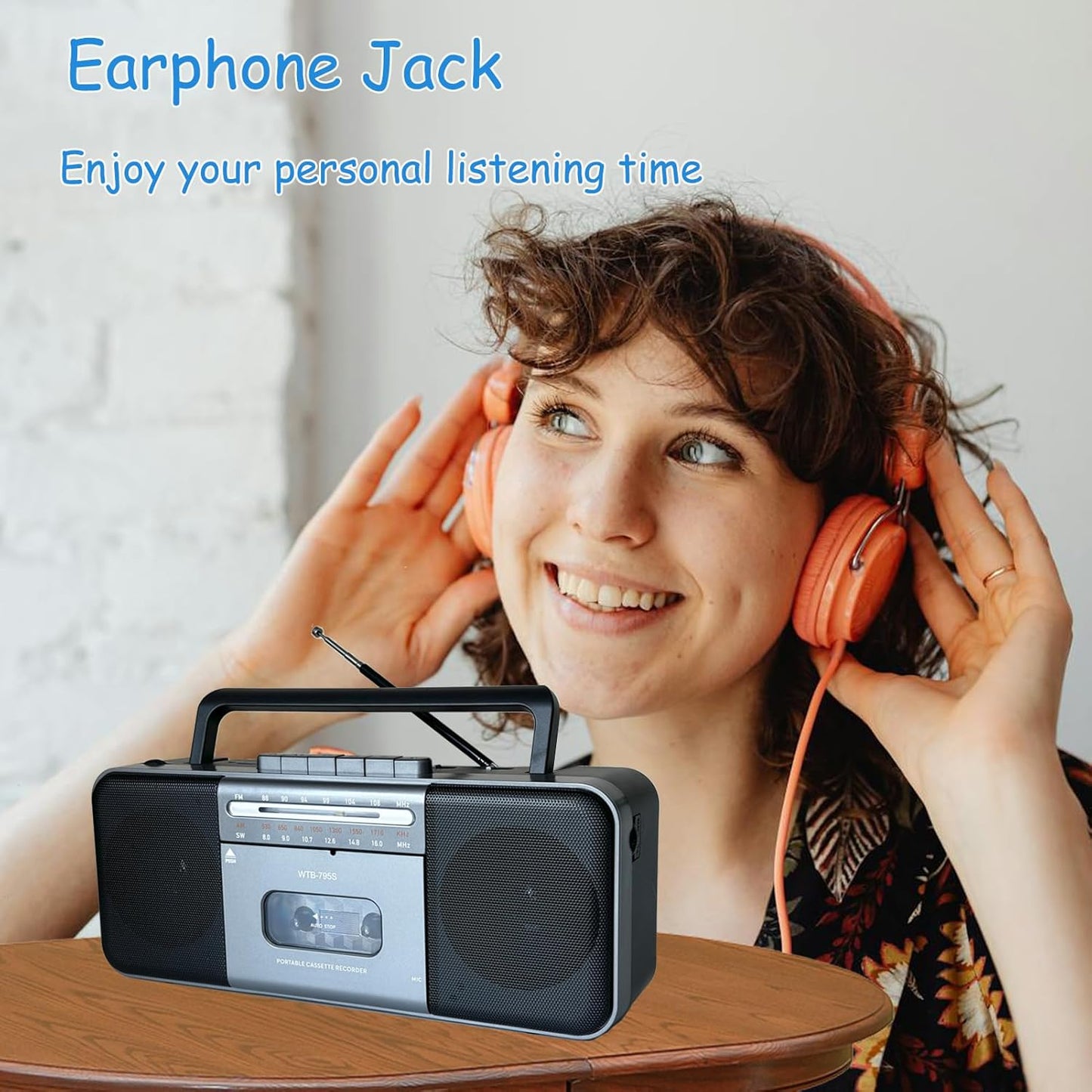 WIITHINK Cassette 10W Cassette/U MP3 Portable Tape Player Recorder,AM/FM/SW Radio with Bluetooth,USB/SD, Big