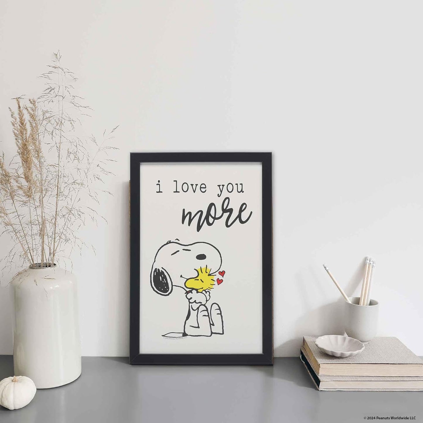 Peanuts Snoopy and Woodstock Wall Decor - Adorable Framed Picture for Home Decoration