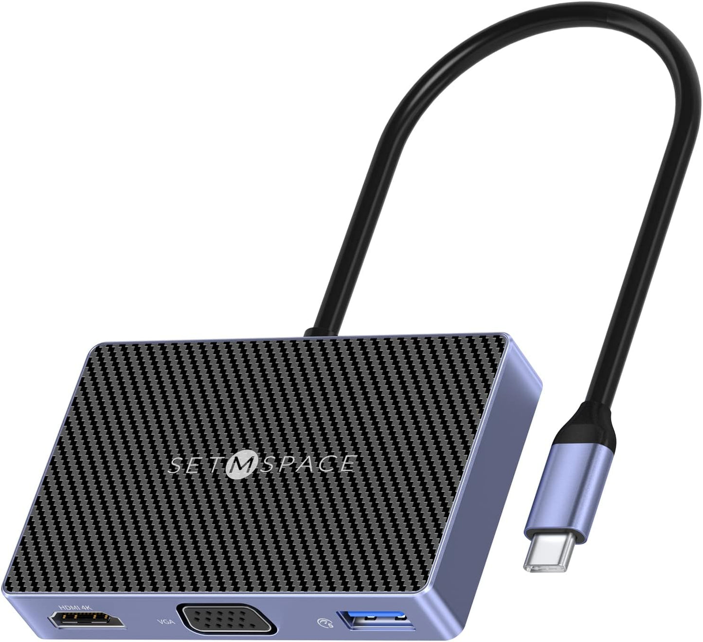 SETMSPACE 5Gbps 100W 3.5 USB C Docking Station, Laptop Docking Station Transfer, USB C Hub HDMI, VGA, SD/TF Reader, PD