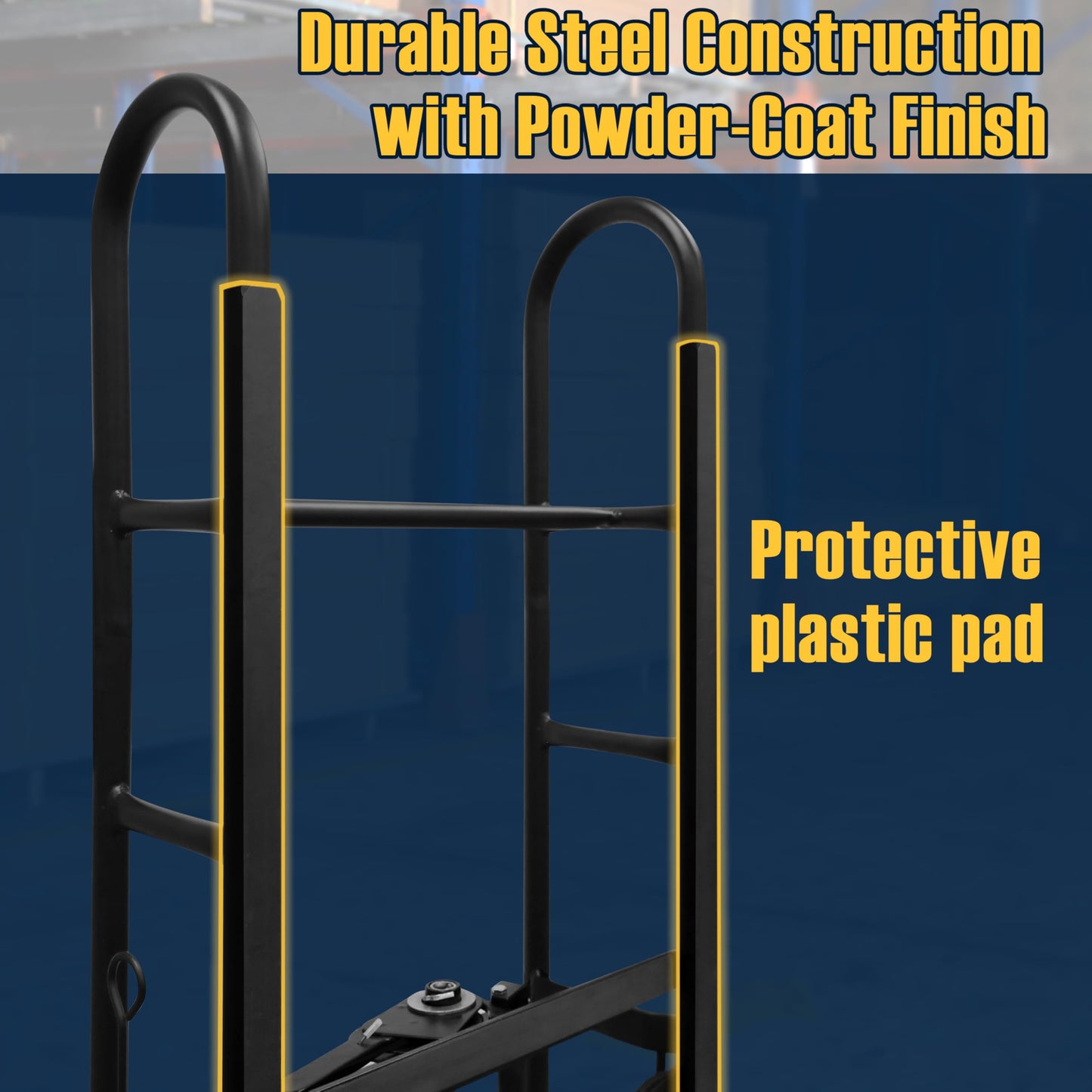 Olympia Tools 1200lbs Appliance Auto-Recoil System Hand Truck - Heavy Duty Hand Cart - Industrial Stair Climbing Furniture Dolly - Dual Aluminum Hand Truck & Rubber Treads Wheels for Stairs Climber