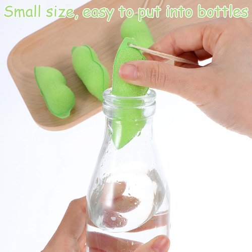 Mabor Magic Beans Bottle Cleaner - 6Pcs Reusable Sponge Brushes for Small Mouth Bottles