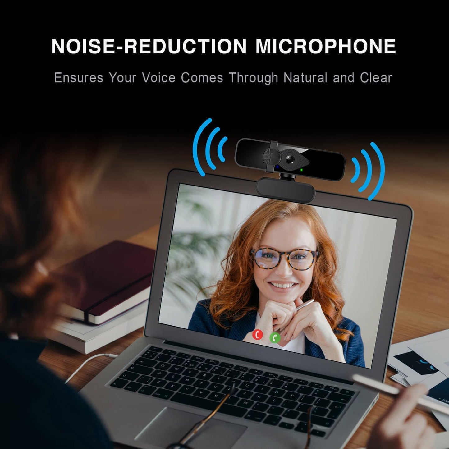 Dobuhont 2K 85 Webcam for PC, View USB Computer Camera, with Noise Canceling Microphone & Privacy Cover, HD Web Cameras