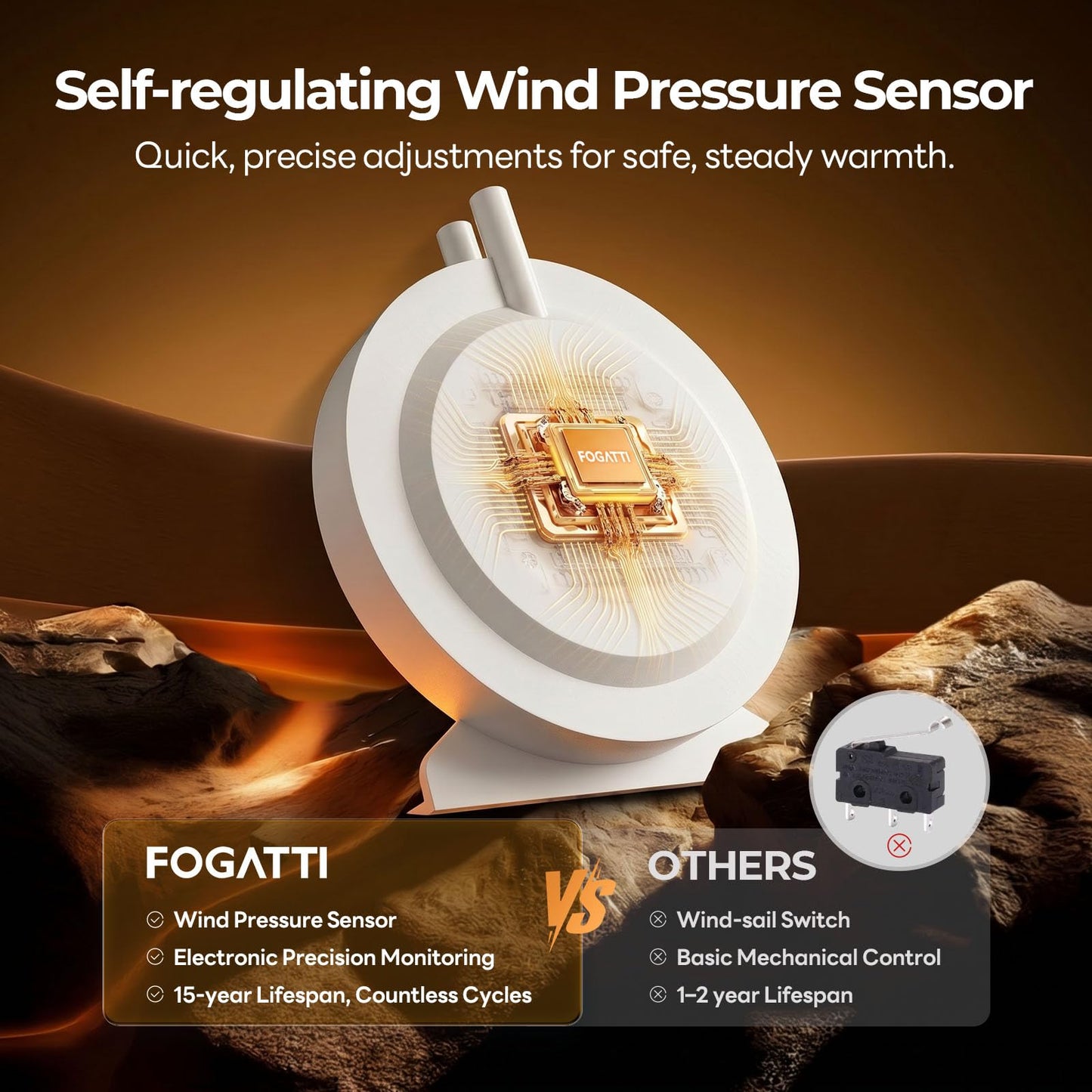 FOGATTI RV Furnace 30,000 BTU - Powerful Heating - High-Efficiency Propane Heater, Easy Installation & Universal Fit for RVs, Campers, Trailers