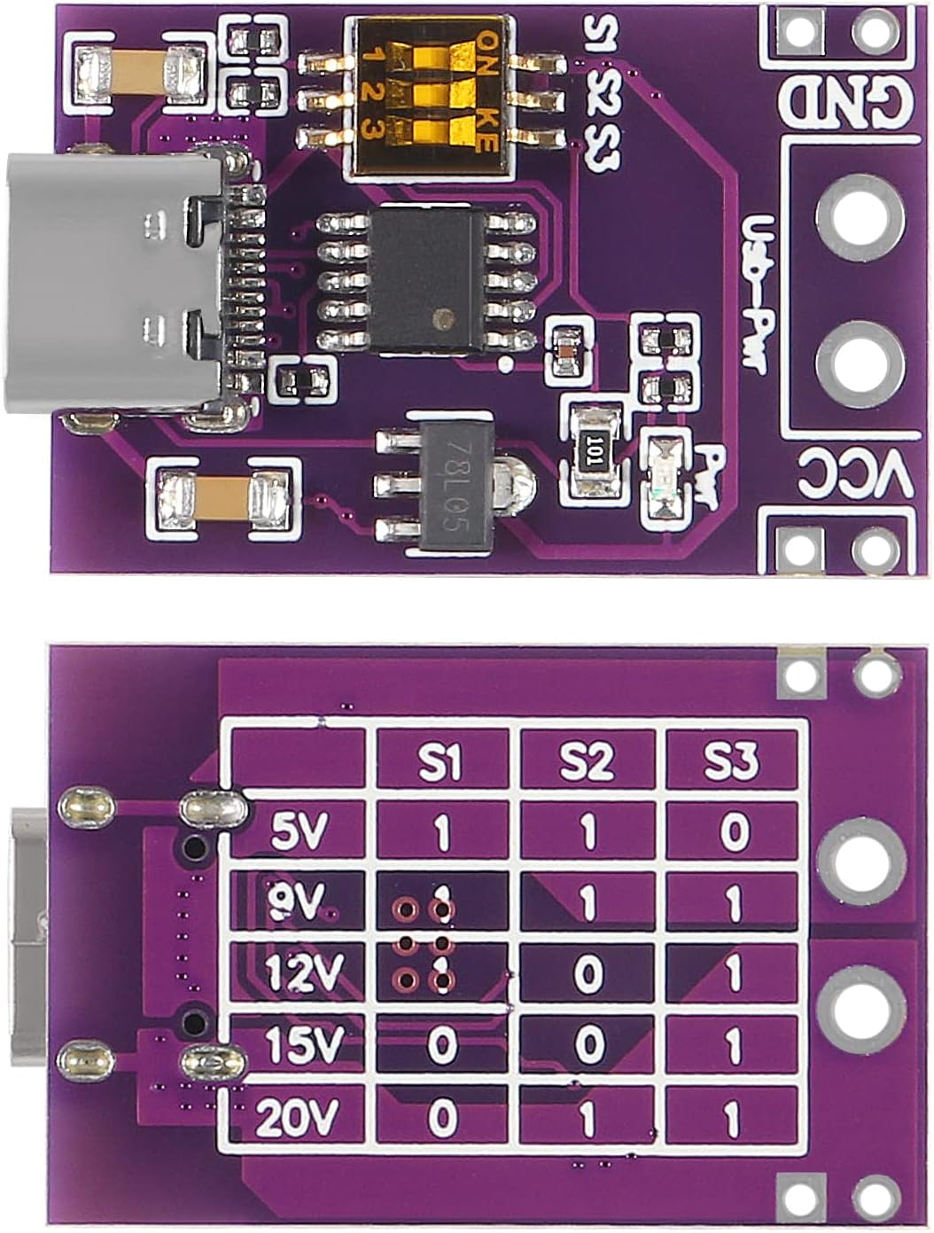 DWEII 10-Pack PD2.0 PD3.0 Type-C QC AFC to DC Spoof Scam Fast Charge Trigger Polling Detector USB-PD Notebook Power