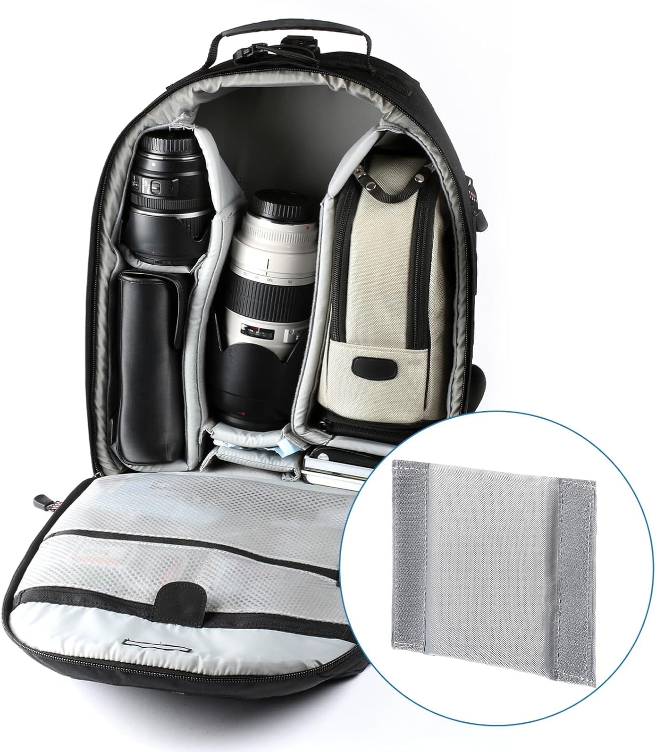 3Pcs 4.72"x3.54"x0.31" PATIKIL Camera Bag Divider, Shockproof Camera Bag Inserts Separator Pad Protective Lens