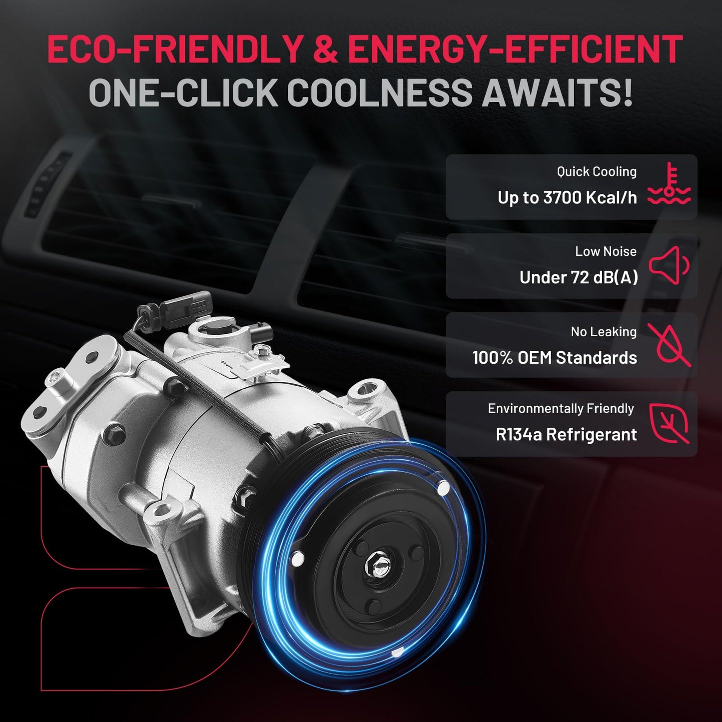 BDFHYK 158271 Air Conditioning A/C Compressor Compatible with Chevy Cruze 2012 2013 2014 2015 2016 L4 1.4L, Cruze Limited 2016 L4 1.4L