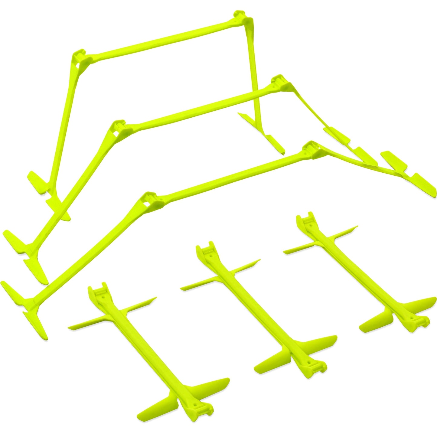 QUICKPLAY PRO Quick-Click Adjustable Speed Hurdles, Set of 6 | 3 Heights in One (6", 9", 12") | All-in-One Agility & Plyometric Training Hurdles | Patented, Portable & Durable