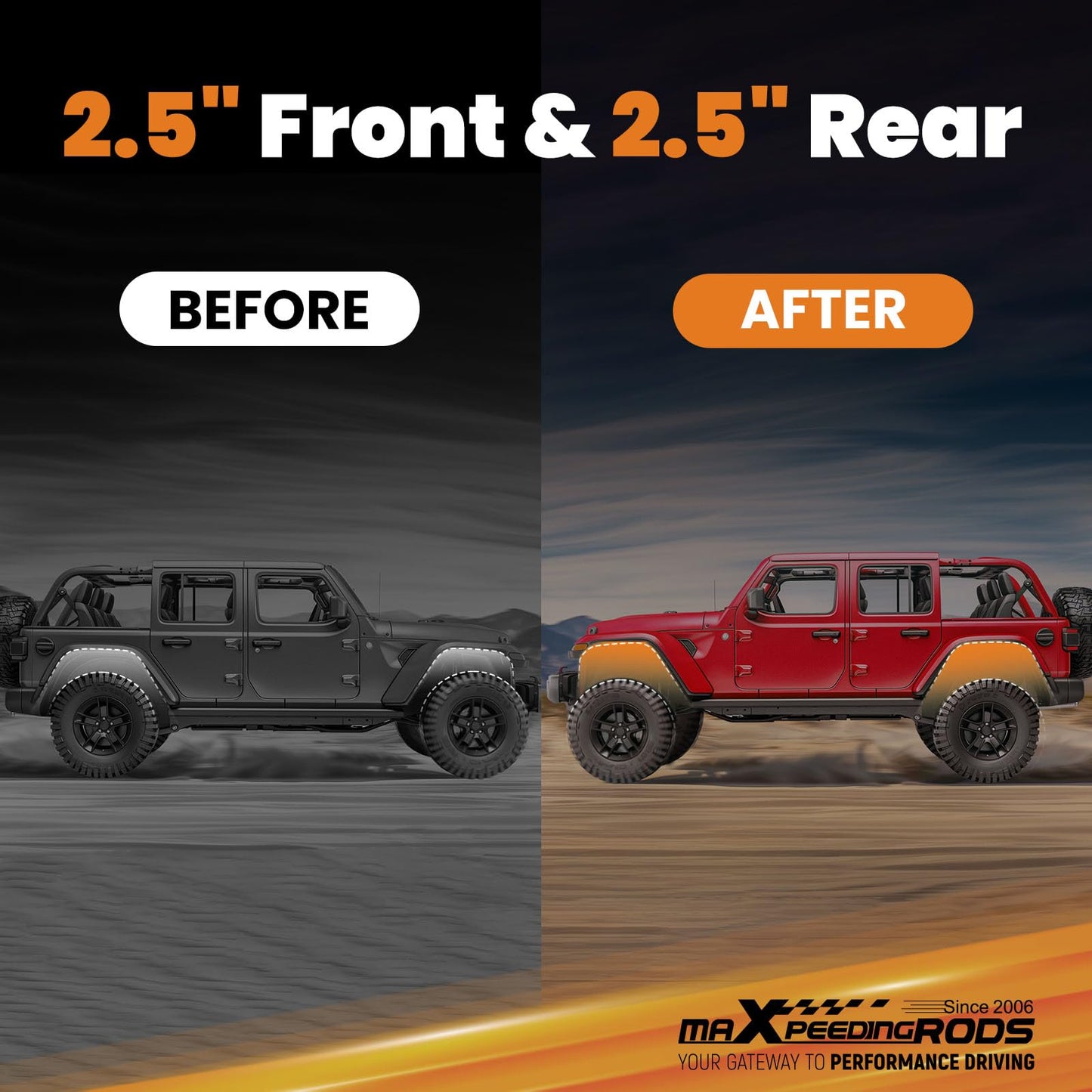 maXpeedingrods 2.5” Front & Rear Lift Leveling kit for Toyota Tundra 2022-2024