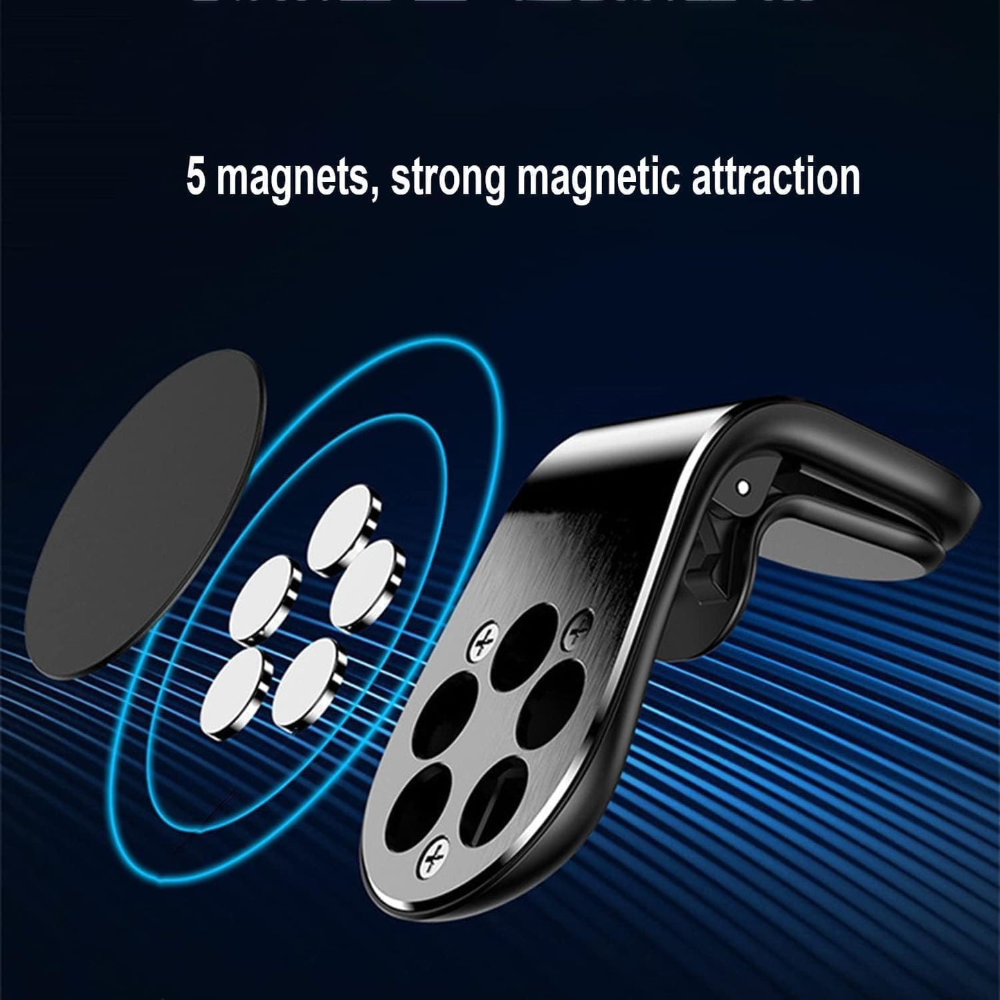 aoukoslt Black Universal Phone Holder Clip Car Air Vent Magnetic Mount Holder Bracket for Cell Phone GPS Suporte